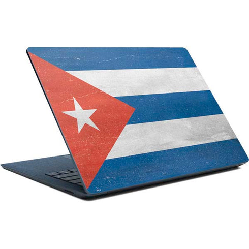 Cuban Flag Distressed Surface Laptop Skin
